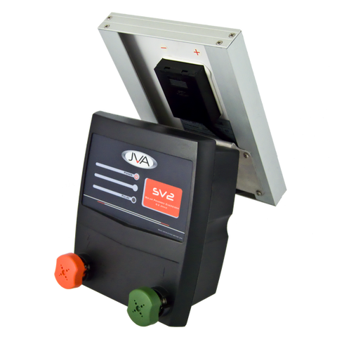 JVA SV2 Solar Electric Fence Energizer - 0.2 Joule stored, 2 km