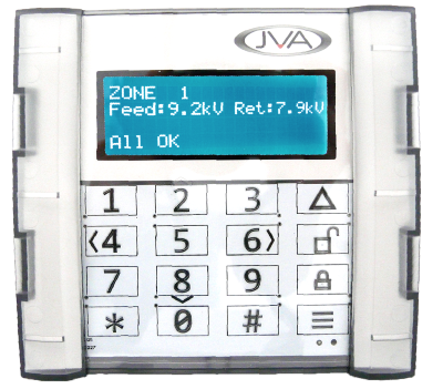 JVA 4-line LCD touch keypad - JVA Technologies - Electric Fencing - Agricultural Fencing - Equine Fencing - Security Fencing