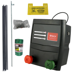 JVA RSG1 Portable Electric Fence Energizer with Hardware Kit