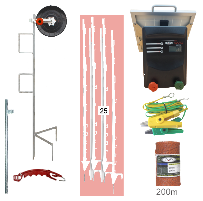 SV10Li Solar Strip Grazing Kits - JVA Technologies