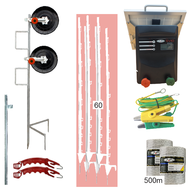 SV10Li Solar Strip Grazing Kits - JVA Technologies