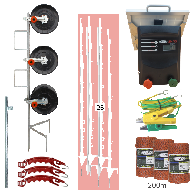 SV10Li Solar Strip Grazing Kits - JVA Technologies