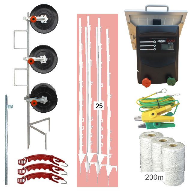 SV10Li Solar Strip Grazing Kits - JVA Technologies
