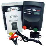 JVA MB8 Mains/Battery Electric Fence IP Energizer + 100W Solar Kit - JVA Technologies - Electric Fencing - Agricultural Fencing - Equine Fencing - Security Fencing